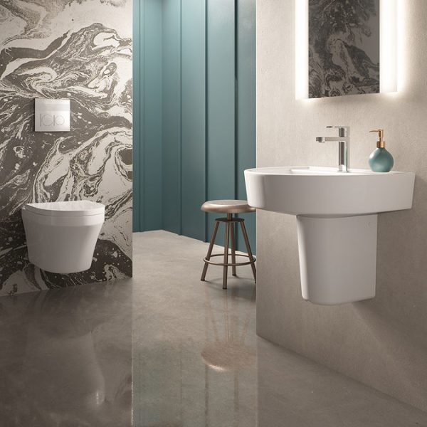 Hudson Reed Luna Round Wall Hung Toilet inc. Soft Close Seat - Image 2