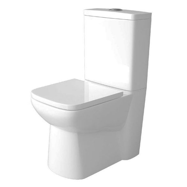 Hudson Reed Arlo Compact Flush to Wall Toilet + Soft Close Seat - Image 4