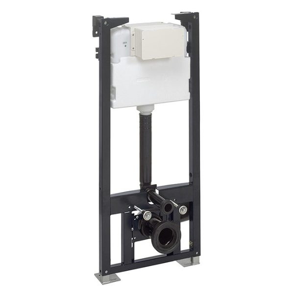 Crosswater MPRO Brushed Brass / Kai Toilet + Concealed WC Cistern with Wall Hung Frame - Image 4
