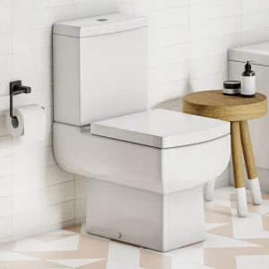 Cubo Modern Square Close Coupled Toilet + Soft Close Seat