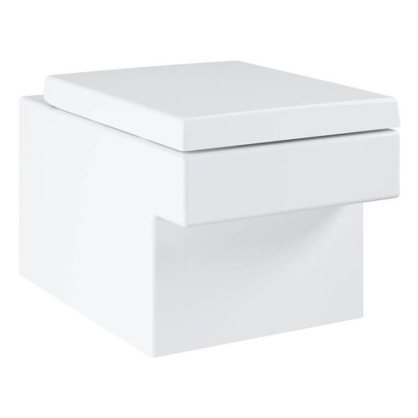 Grohe Cube Ceramic Rimless Wall Hung Toilet with Soft Close Seat - Image 2