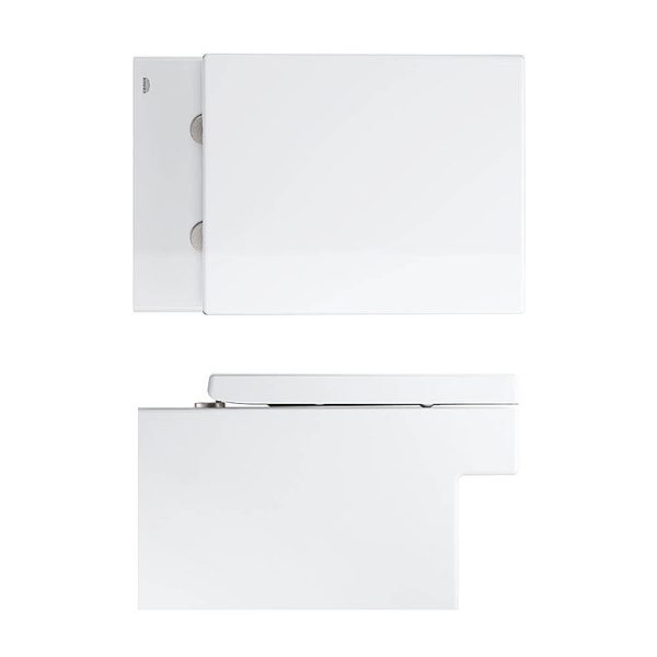 Grohe Cube Ceramic Rimless Wall Hung Toilet with Soft Close Seat - Image 5