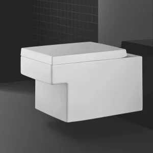 Grohe Cube Ceramic Rimless Wall Hung Toilet with Soft Close Seat