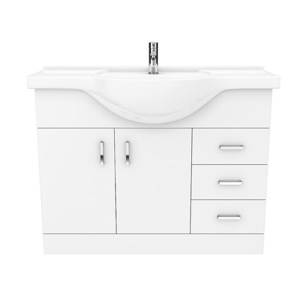 Cove White 1050mm Large Vanity Unit - Image 7