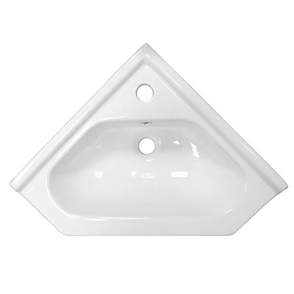 Cove Floor Mounted Corner Vanity Unit   Light Grey   555mm with Chrome Handle - Image 3