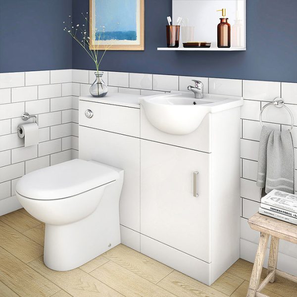 Cove White 450mm Small Vanity Unit - Image 2