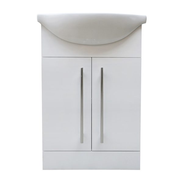 AquaSure Cove White PVC 550mm Vanity Unit   100% Waterproof - Image 3