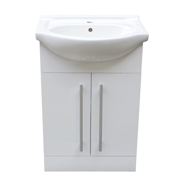 AquaSure Cove White PVC 550mm Vanity Unit   100% Waterproof - Image 2