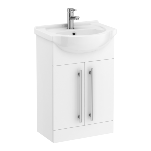 AquaSure Cove White PVC 550mm Vanity Unit   100% Waterproof