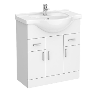 AquaSure Cove White PVC 750mm Vanity Unit   100% Waterproof
