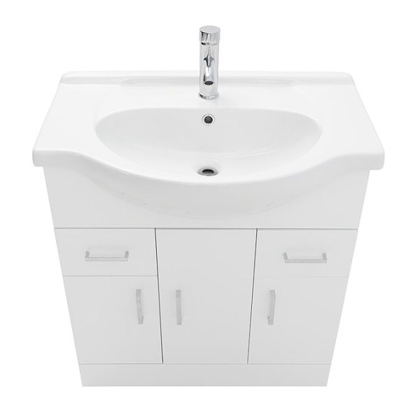 AquaSure Cove White PVC 850mm Vanity Unit   100% Waterproof - Image 3