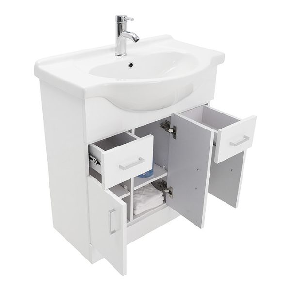 AquaSure Cove White PVC 850mm Vanity Unit   100% Waterproof - Image 7