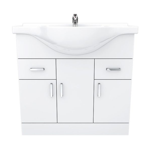 Cove White 850mm Vanity Unit - Image 7