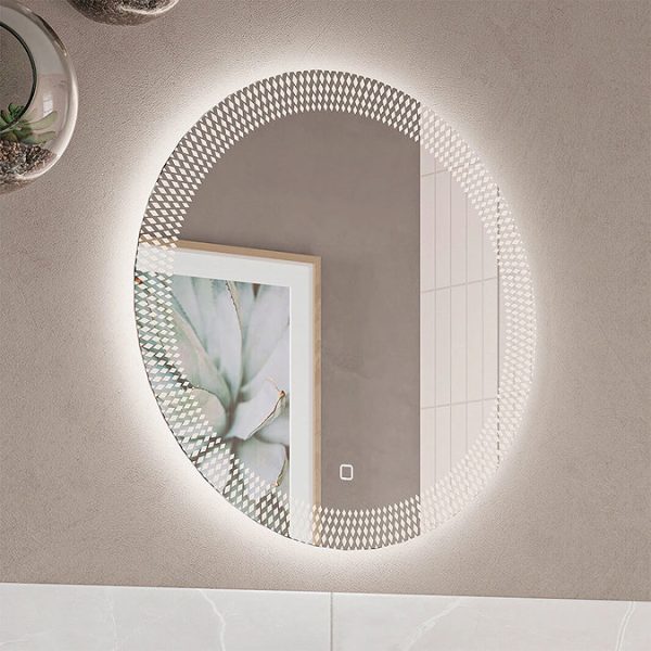 Crosswater Canvass 600mm LED Illuminated Bathroom Mirror with Anti Fog - Image 2