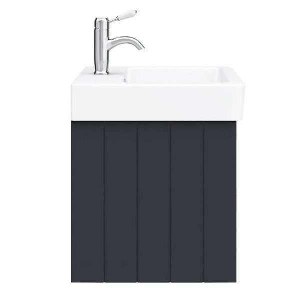 Chatsworth Traditional Graphite 560mm 2 Drawer Wall Hung Vanity - Image 2