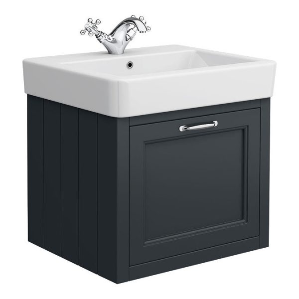 Chatsworth Traditional Graphite 560mm Wall Hung Vanity - Image 3