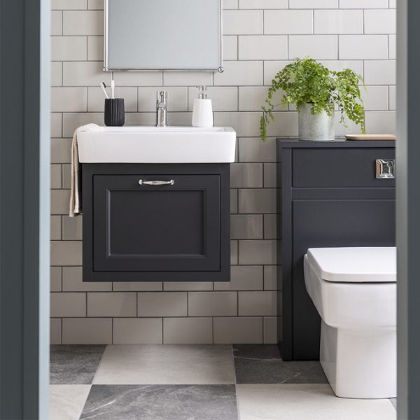 Chatsworth Traditional Graphite 560mm Wall Hung Vanity - Image 4
