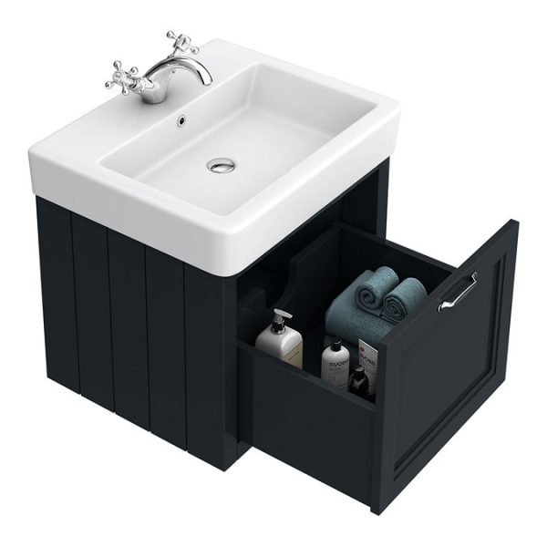 Chatsworth Traditional Graphite 560mm Wall Hung Vanity - Image 6