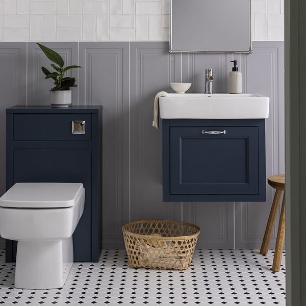 Chatsworth Traditional Blue 560mm Wall Hung Vanity - Image 4