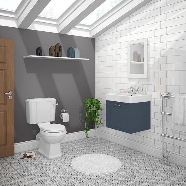 Chatsworth Traditional Blue 560mm Wall Hung Vanity - Image 8