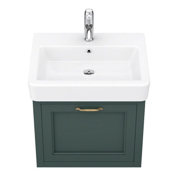 Chatsworth Traditional Green 560mm Wall Hung Vanity - Image 7