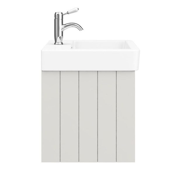 Chatsworth Traditional Grey 560mm 2 Drawer Wall Hung Vanity - Image 2