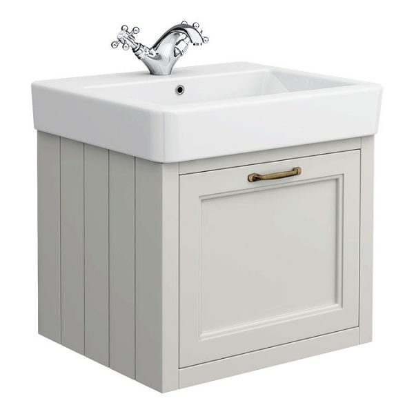 Chatsworth Traditional Grey 560mm Wall Hung Vanity - Image 4