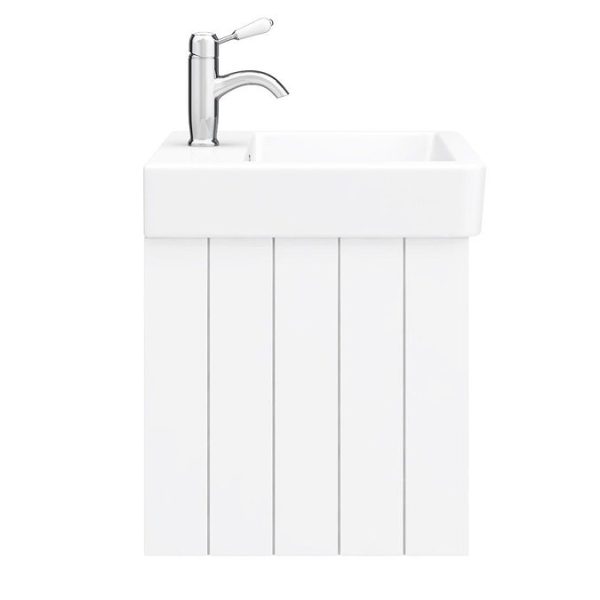 Chatsworth Traditional White 560mm 2 Drawer Wall Hung Vanity - Image 2