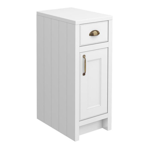 Chatsworth Traditional White Double Basin Vanity + Cupboard Combination Unit - Image 7