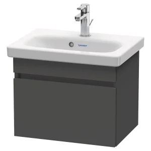 Duravit DuraStyle 550mm 1 Drawer Wall Mounted Vanity Unit   Graphite Matt