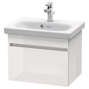 Duravit DuraStyle 550mm 1 Drawer Wall Mounted Vanity Unit   White High Gloss