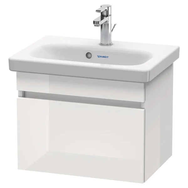 Duravit DuraStyle 550mm 1 Drawer Wall Mounted Vanity Unit   White High Gloss