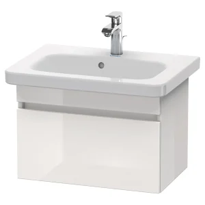 Duravit DuraStyle 635mm 1 Drawer Wall Mounted Vanity Unit   White High Gloss