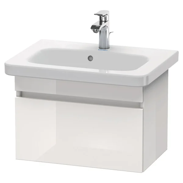 Duravit DuraStyle 635mm 1 Drawer Wall Mounted Vanity Unit   White High Gloss
