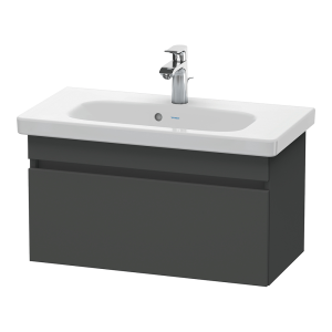 Duravit DuraStyle 785mm 1 Drawer Wall Mounted Vanity Unit   Graphite Matt