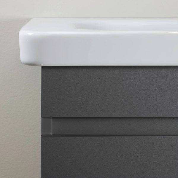 Duravit DuraStyle 785mm 1 Drawer Wall Mounted Vanity Unit   Graphite Matt - Image 3
