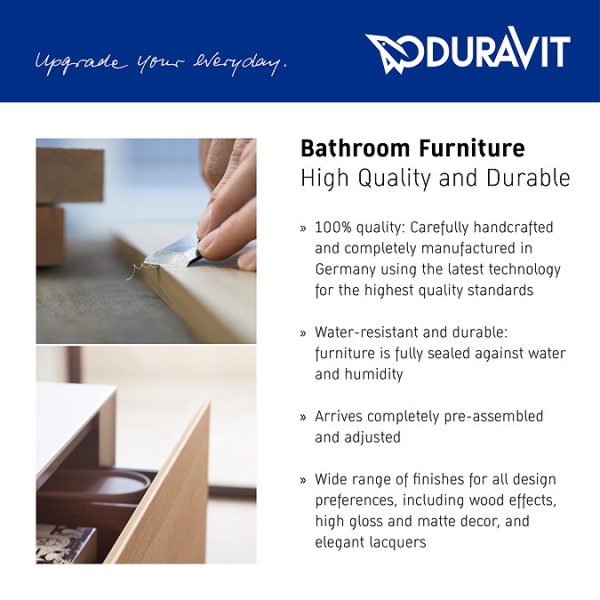 Duravit DuraStyle 785mm 1 Drawer Wall Mounted Vanity Unit   Graphite Matt - Image 5