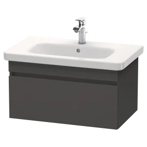 Duravit DuraStyle 800mm 1 Drawer Wall Mounted Vanity Unit   Graphite Matt