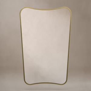 Venice Delphine 600 x 900mm Curved Mirror – Brushed Brass