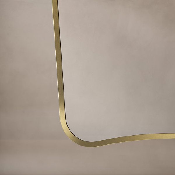 Venice Delphine 600 x 900mm Curved Mirror – Brushed Brass - Image 5