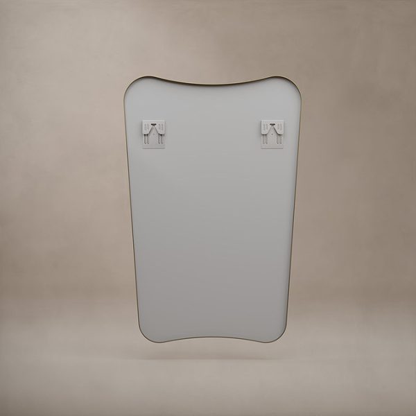 Venice Delphine 600 x 900mm Curved Mirror – Brushed Brass - Image 2