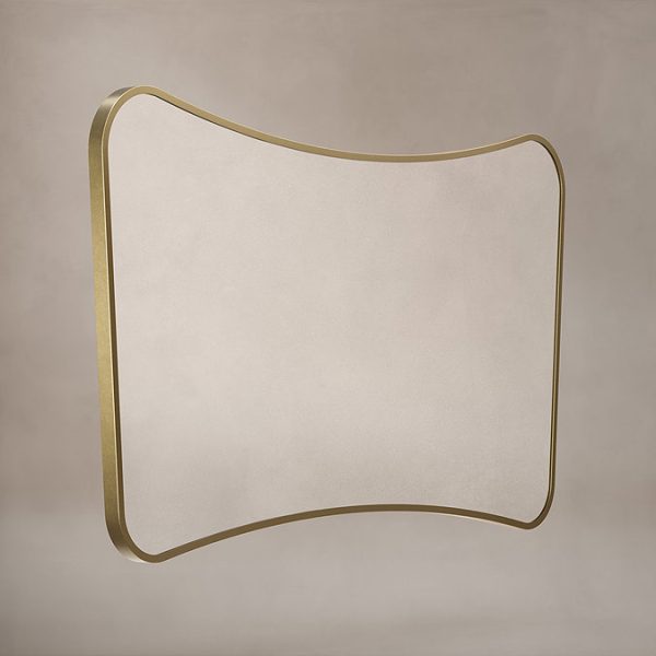 Venice Delphine 1200 x 700mm Curved Mirror – Brushed Brass - Image 3