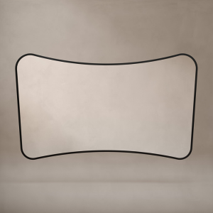 Venice Delphine 1200 x 700mm Curved Mirror – Black