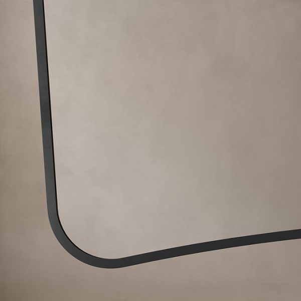Venice Delphine 1200 x 700mm Curved Mirror – Black - Image 5