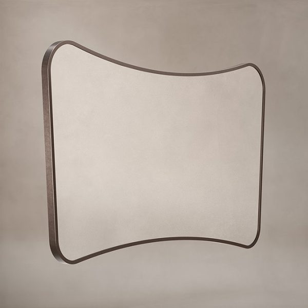 Venice Delphine 1200 x 700mm Curved Mirror – Brushed Bronze - Image 3