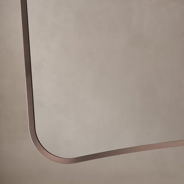 Venice Delphine 1200 x 700mm Curved Mirror – Brushed Bronze - Image 5