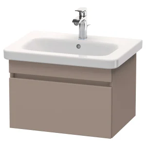 Duravit DuraStyle 650mm 1 Drawer Wall Mounted Vanity Unit   Basalt Matt 1 Tap Hole