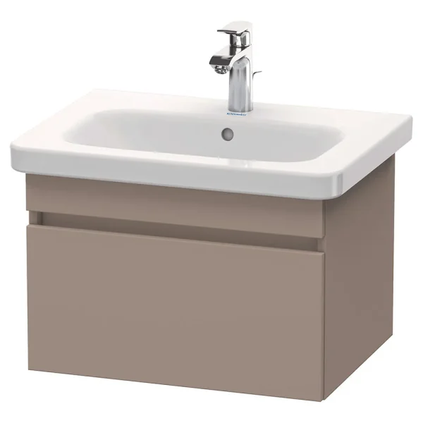Duravit DuraStyle 650mm 1 Drawer Wall Mounted Vanity Unit   Basalt Matt 1 Tap Hole