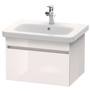 Duravit DuraStyle 650mm 1 Drawer Wall Mounted Vanity Unit   White High Gloss 1 Tap Hole