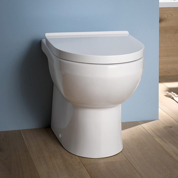 Duravit DuraStyle Basic Rimless Back to Wall Toilet Pan + Seat - Image 2